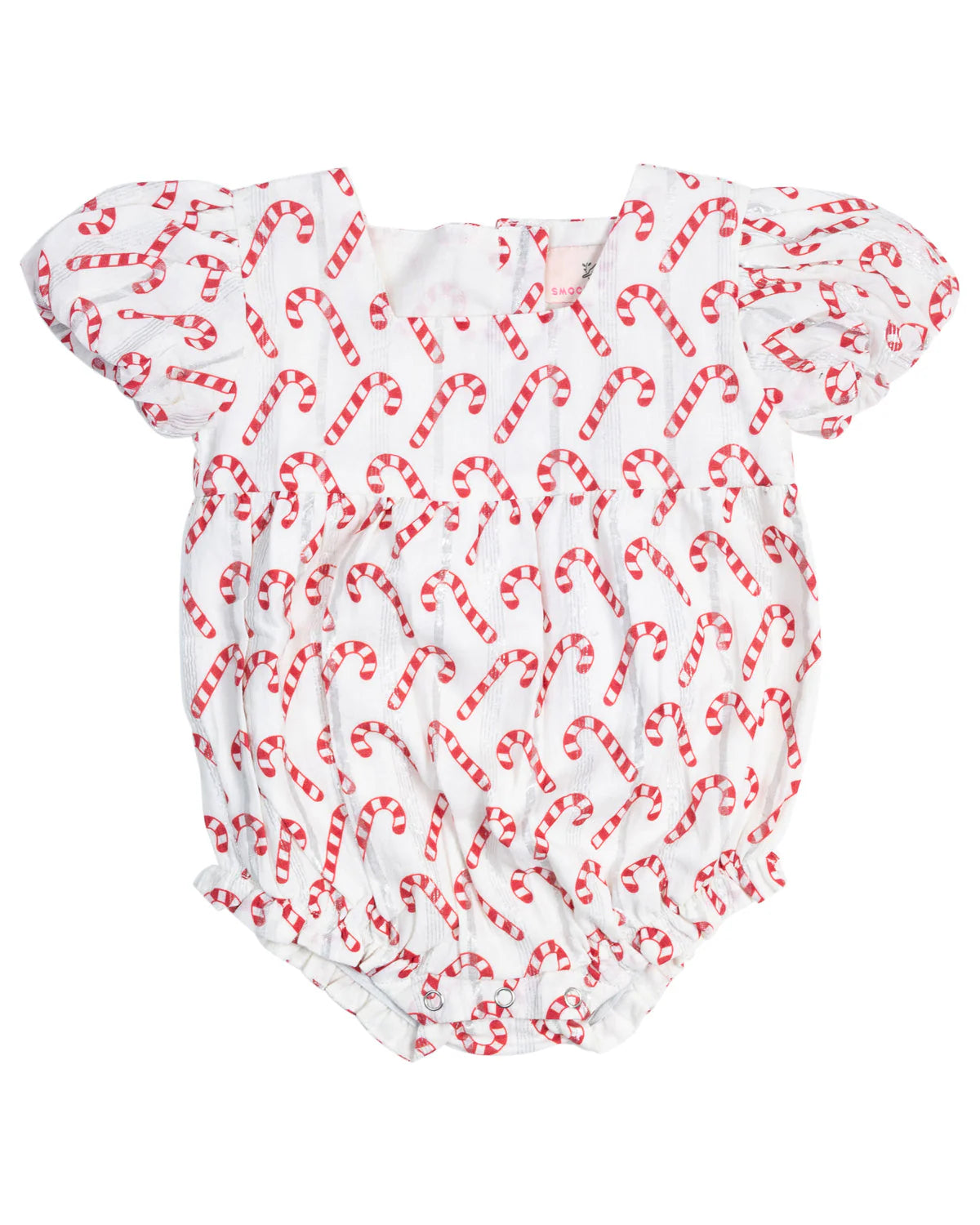 Candy Cane Puff Sleeve Bubble  - Doodlebug's Children's Boutique