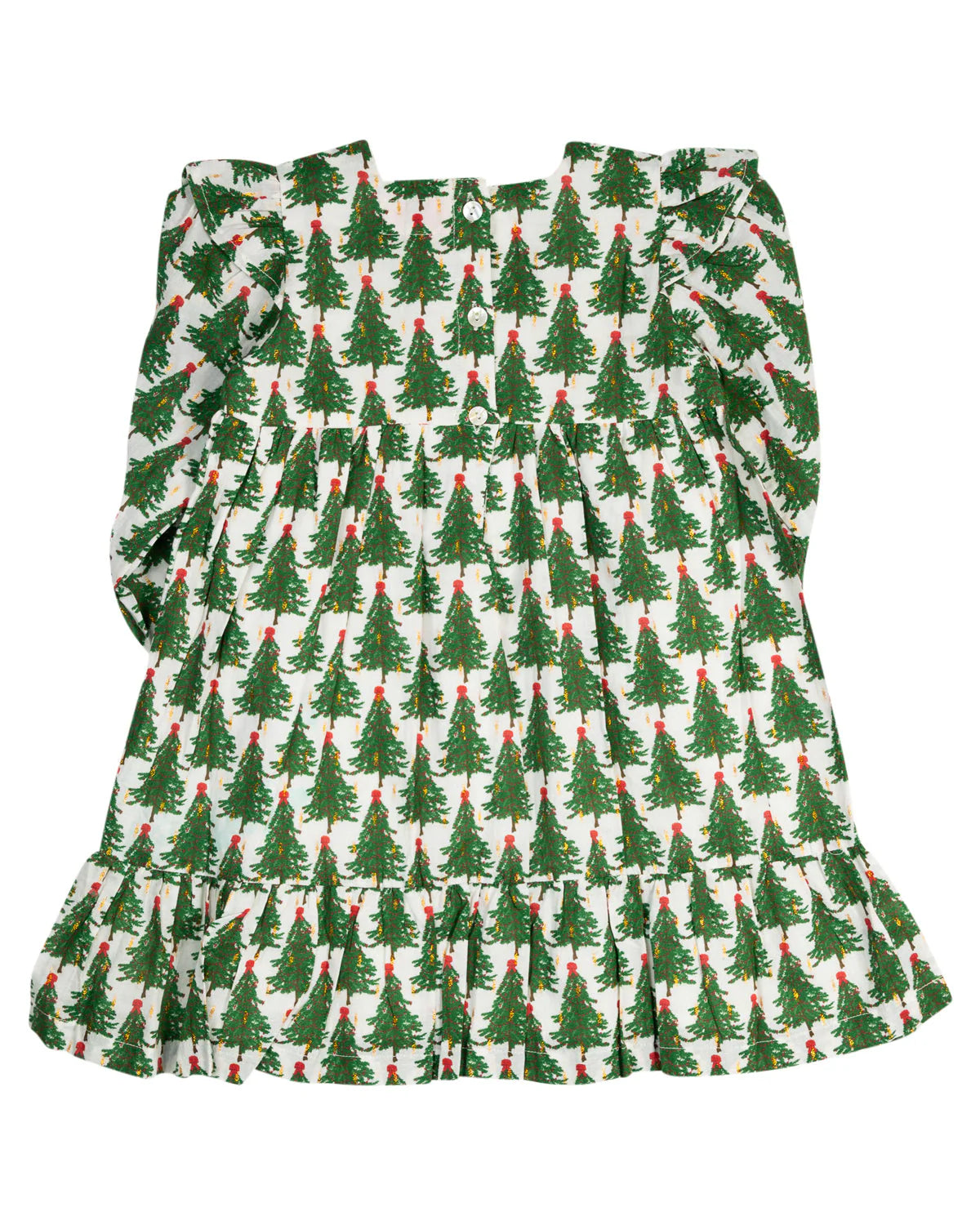 Christmas Tree Print Dress  - Doodlebug's Children's Boutique