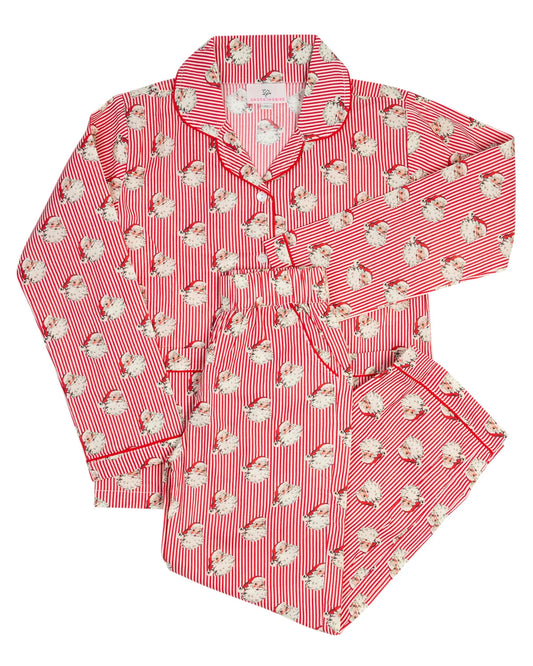 Red Stripe Vintage Santa Pajama Set