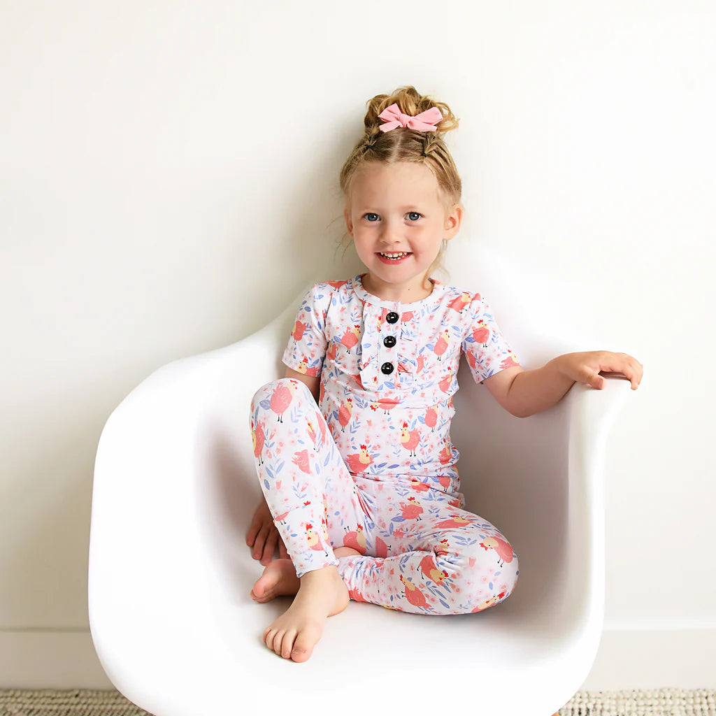 Dixie Chicken Ruffle 2 Piece Pajama  - Doodlebug's Children's Boutique