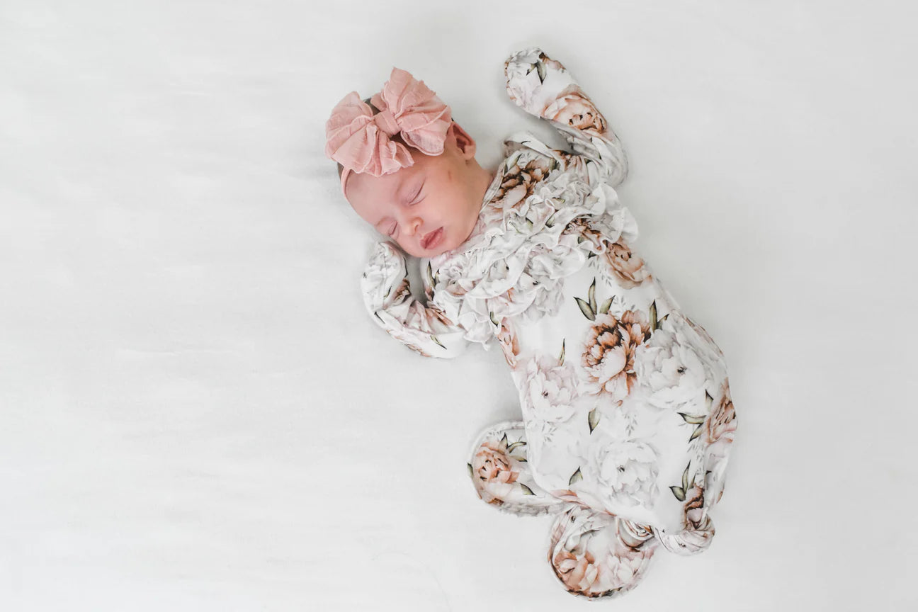 Floral Dreams Ruffle Knot Gown - Doodlebug's Children's Boutique