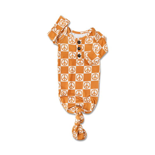 Adler Knotted Button Gown  - Doodlebug's Children's Boutique