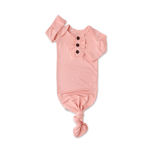 Olivia Knotted Ruffle Button Gown  - Doodlebug's Children's Boutique