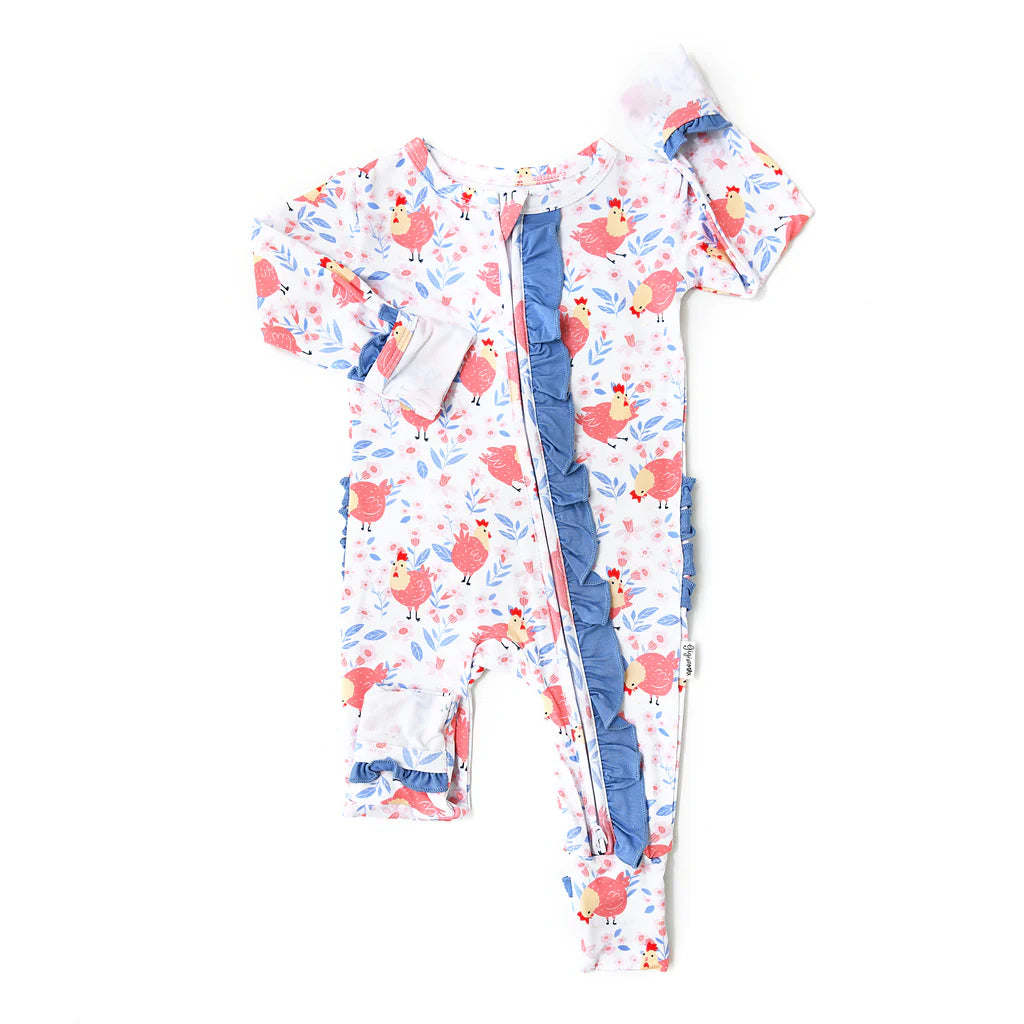 Dixie Chicken Ruffle Zip 3 months - Doodlebug's Children's Boutique
