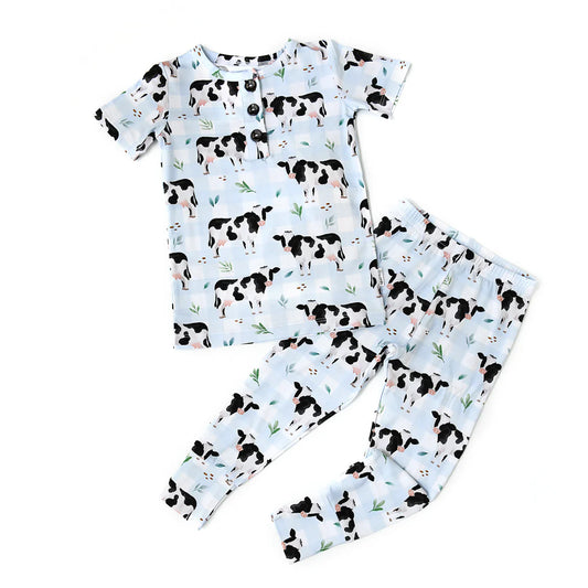 Cody Cow 2 Piece Pajama  - Doodlebug's Children's Boutique