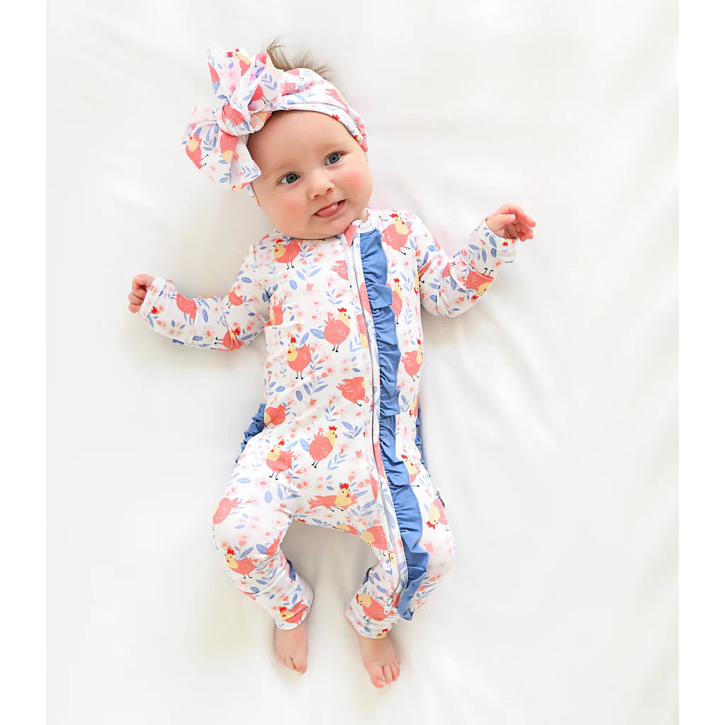 Dixie Chicken Ruffle Zip  - Doodlebug's Children's Boutique