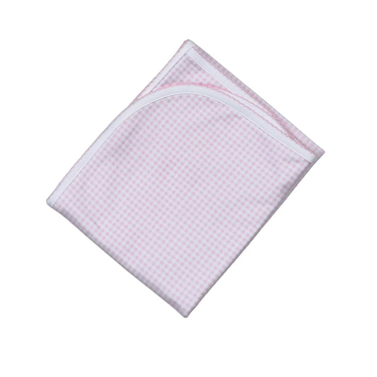 Pink Gingham Receiving Blanket - Doodlebug's Children's Boutique