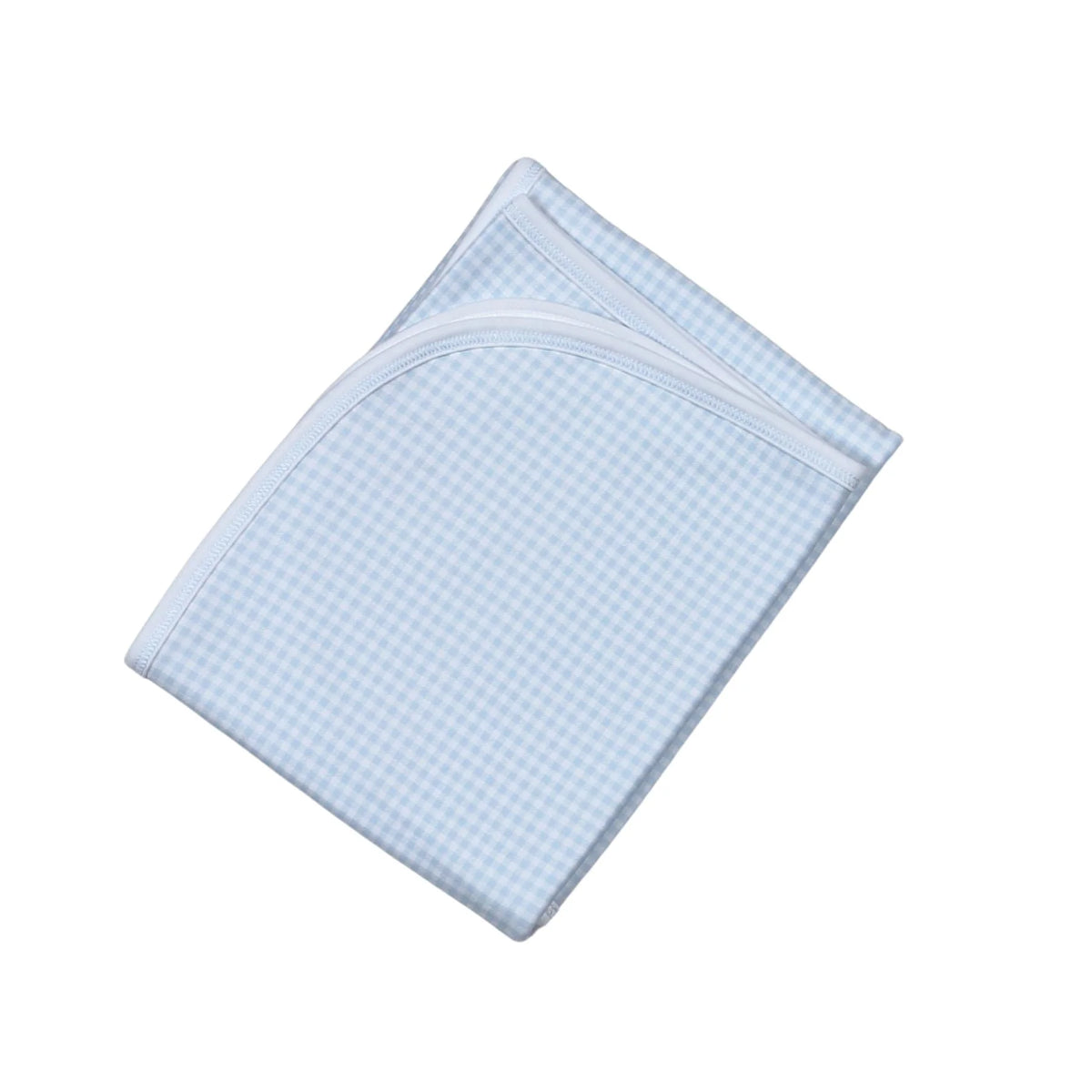 Blue Gingham Receiving Blanket - Doodlebug's Children's Boutique