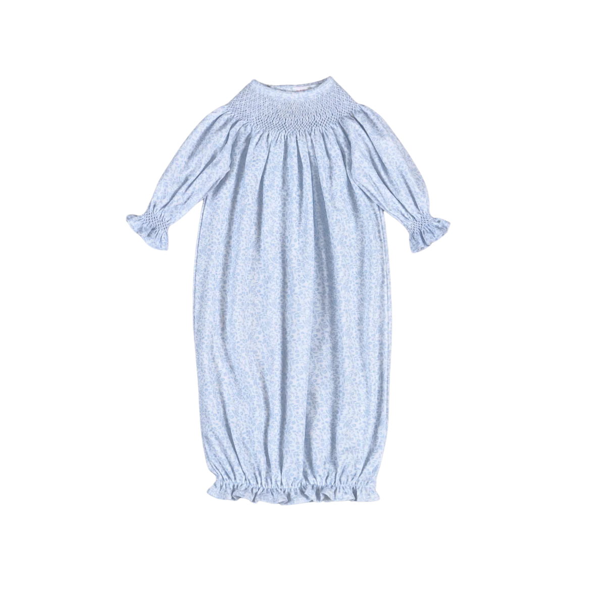 Ivy Floral Hand Smocked Bishop Gown