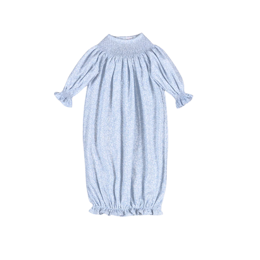 Ivy Floral Hand Smocked Bishop Gown