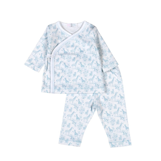 Blue Baby Safari Kimono Set - Doodlebug's Children's Boutique
