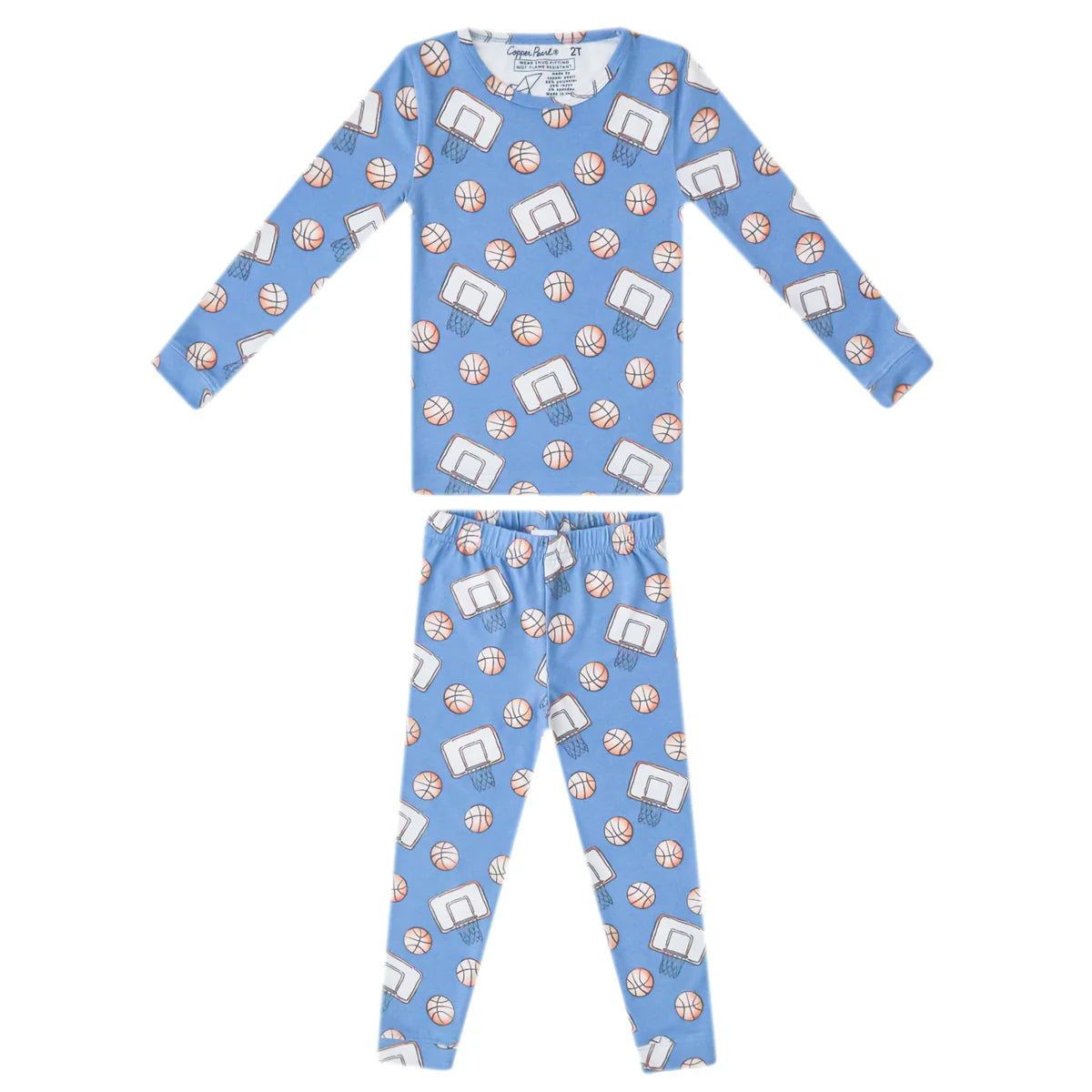 Dunk 2 Piece Long Sleeve Pajama Set - Doodlebug's Children's Boutique