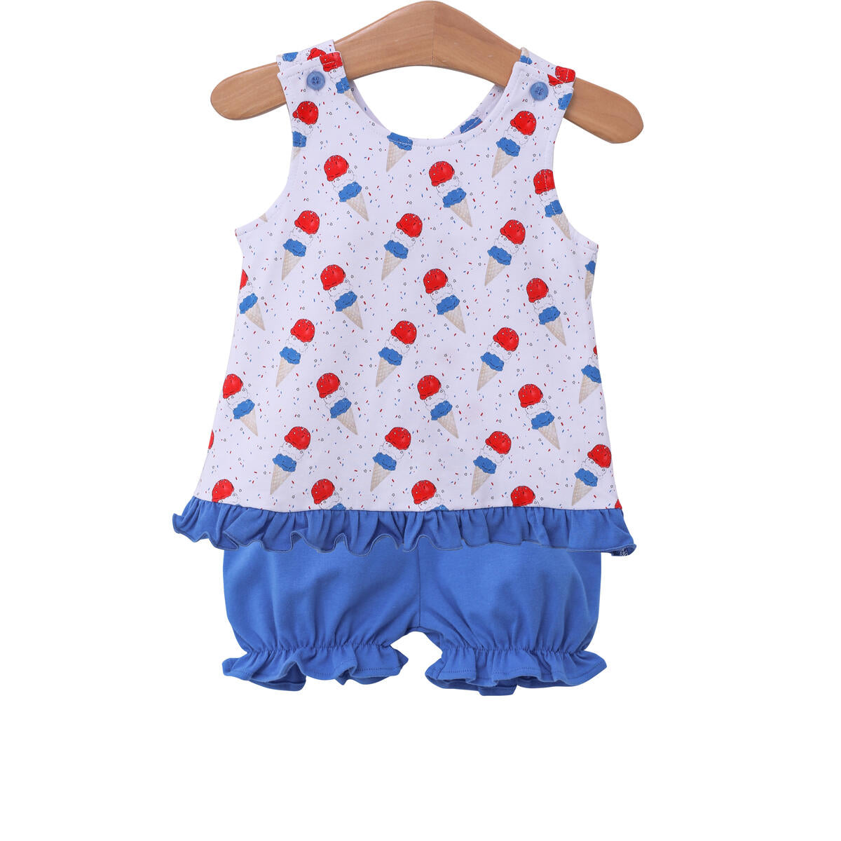 Patriotic Ice Cream Bloomer Set  - Doodlebug's Children's Boutique