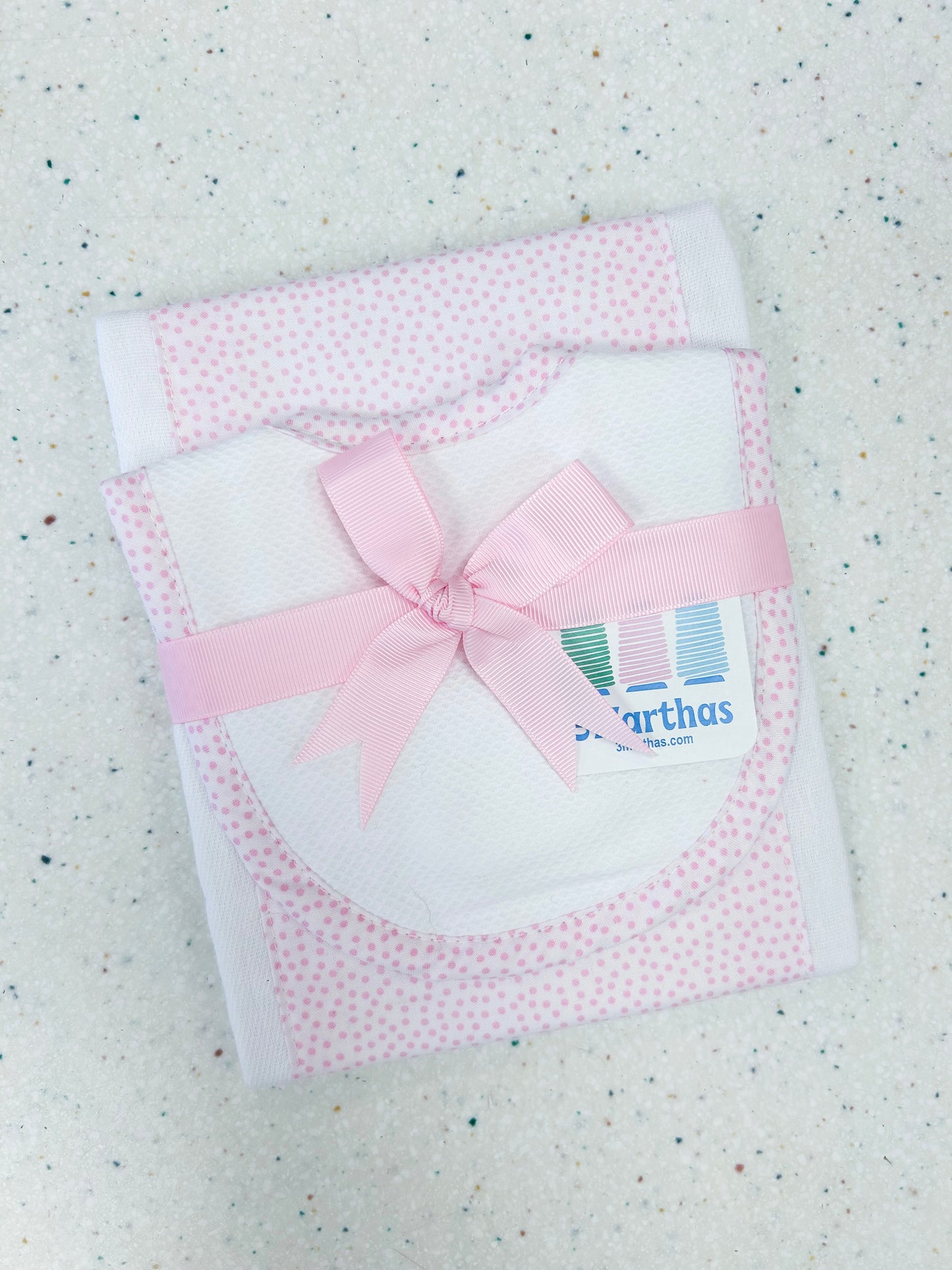 Pink Dots Bib & Burp Cloth Set - Doodlebug's Children's Boutique