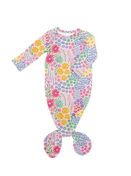 Flower Fields Knotted Gown - Doodlebug's Children's Boutique