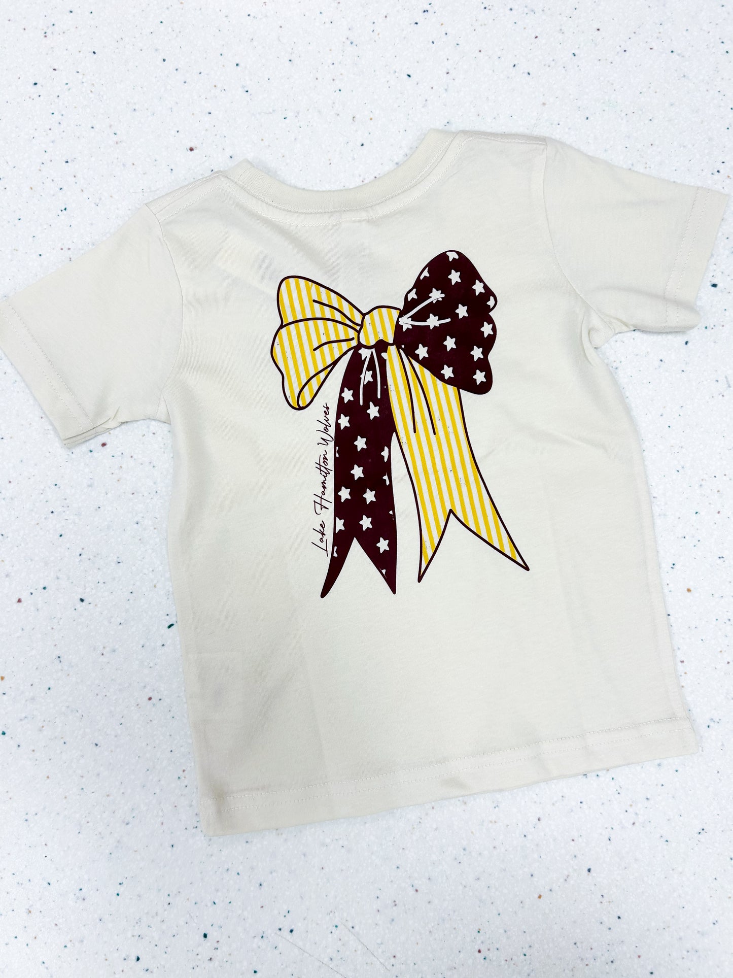 Lake Hamilton Wolves Bow Tee - Doodlebug's Children's Boutique