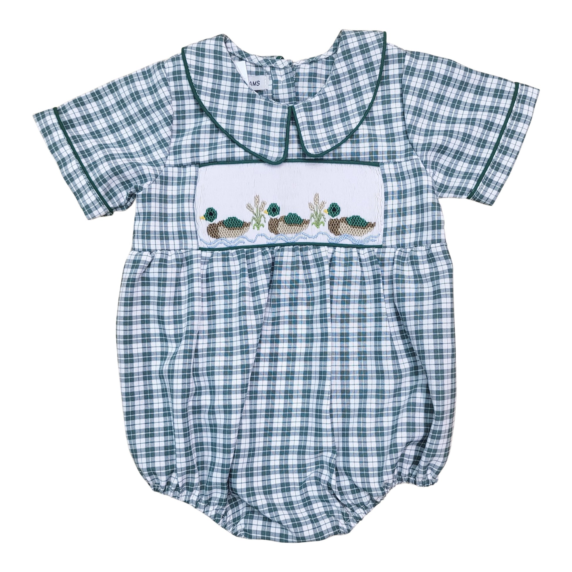 Mallard Smocked Bubble - Doodlebug's Children's Boutique