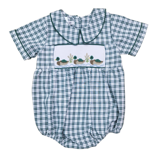 Mallard Smocked Bubble - Doodlebug's Children's Boutique