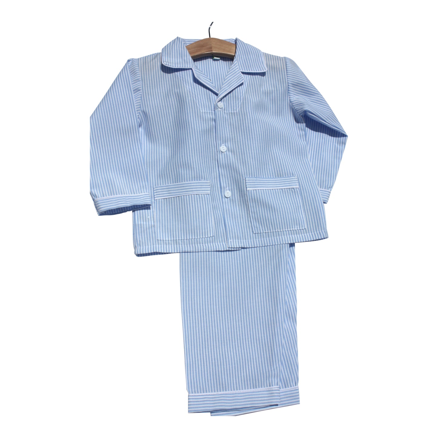 Blue Stripe Pajama Pants Set  - Doodlebug's Children's Boutique