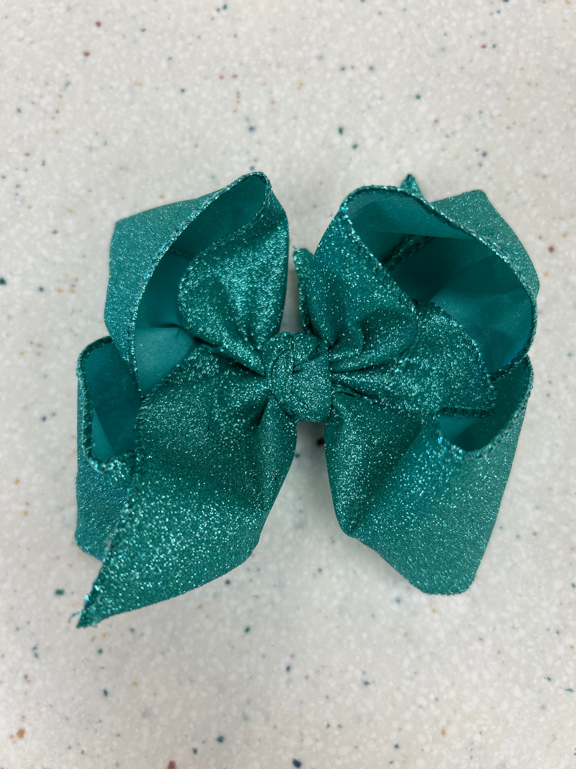 Huge Glitter Bow in Aqua  - Doodlebug's Children's Boutique