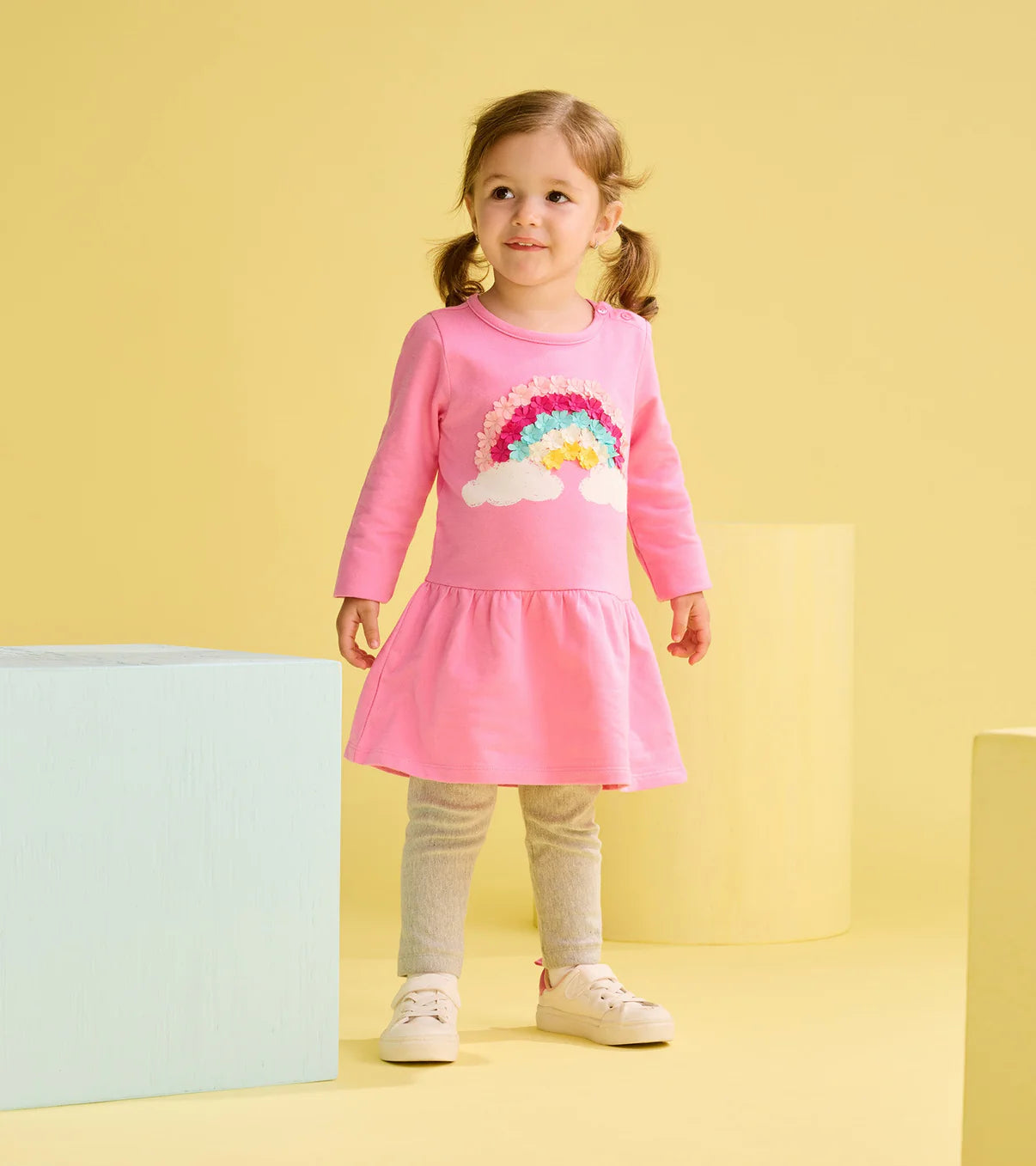 Rainbow Cloud Flounce Skirt Dress  - Doodlebug's Children's Boutique