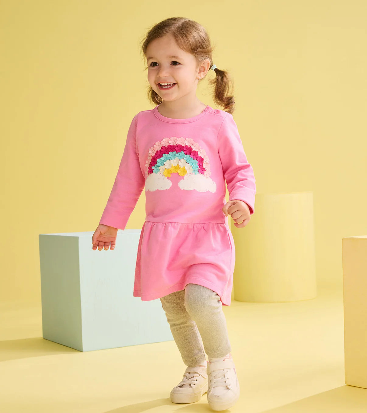 Rainbow Cloud Flounce Skirt Dress  - Doodlebug's Children's Boutique