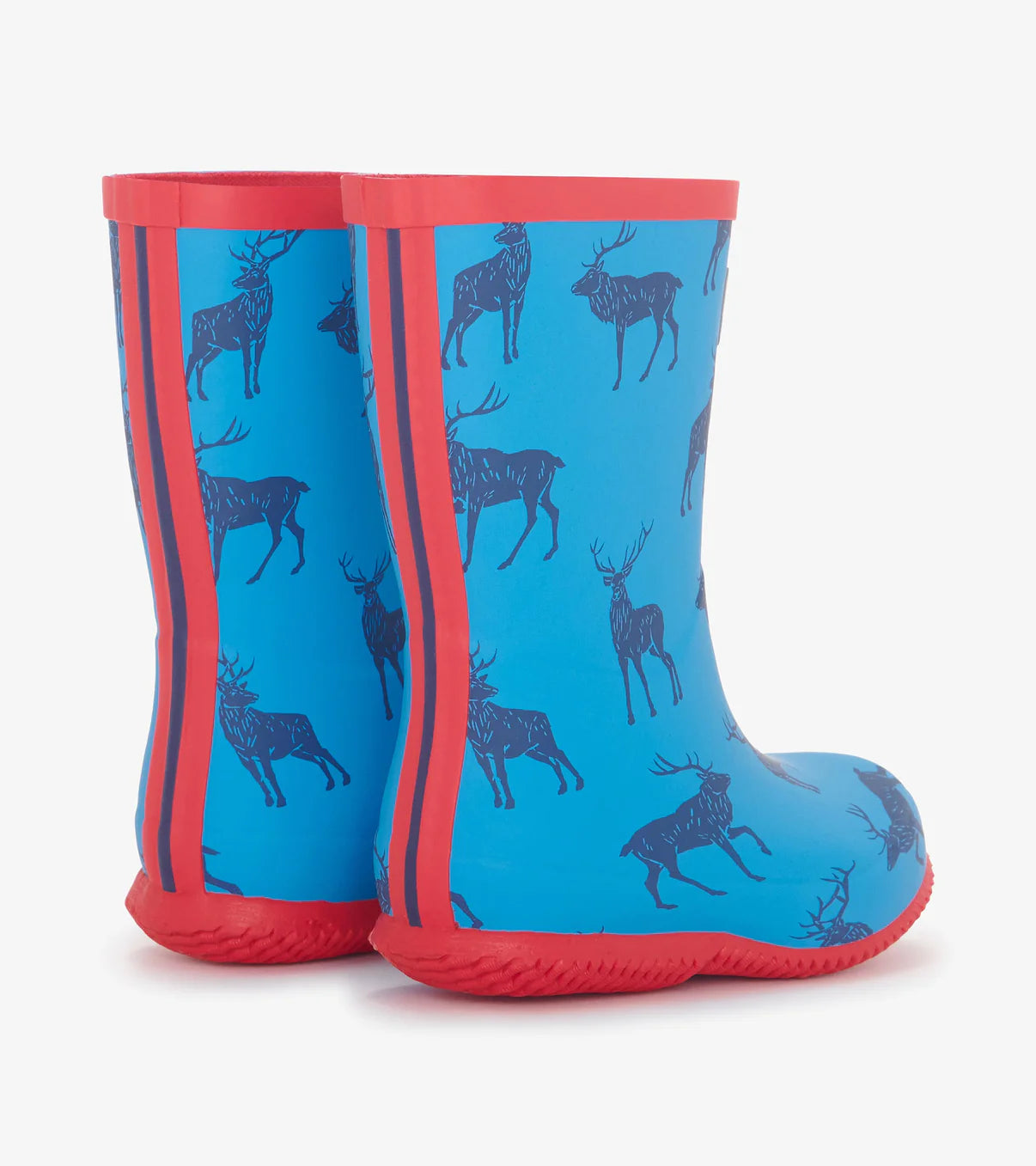 Blue Elks Packable Rain Boots  - Doodlebug's Children's Boutique