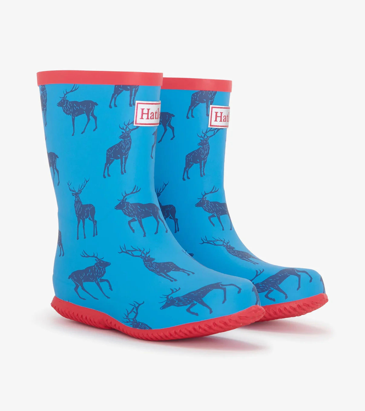 Blue Elks Packable Rain Boots  - Doodlebug's Children's Boutique