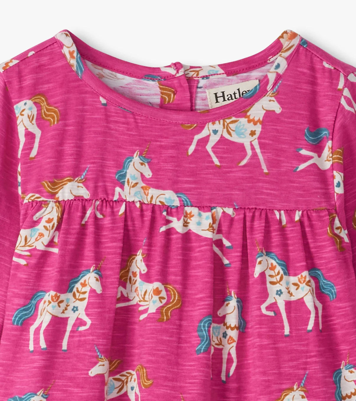 Folksy Unicorn Tiered Dress  - Doodlebug's Children's Boutique