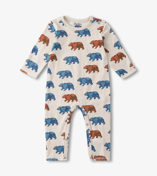 Bluestone Bears Long Sleeve Romper  - Doodlebug's Children's Boutique