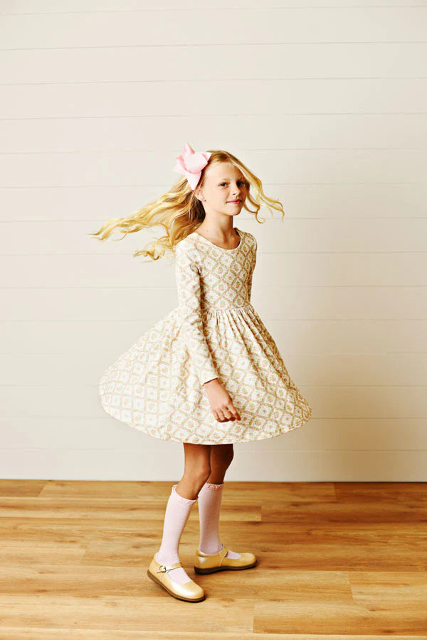 Harvest Moon Pumpkin Ribbed Dress - Doodlebug's Children's Boutique