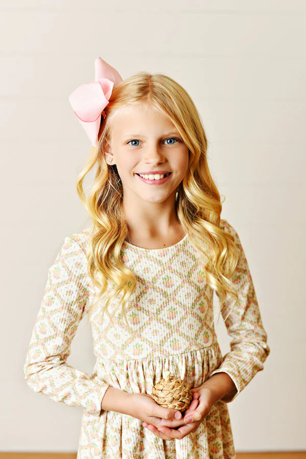 Harvest Moon Pumpkin Ribbed Dress - Doodlebug's Children's Boutique