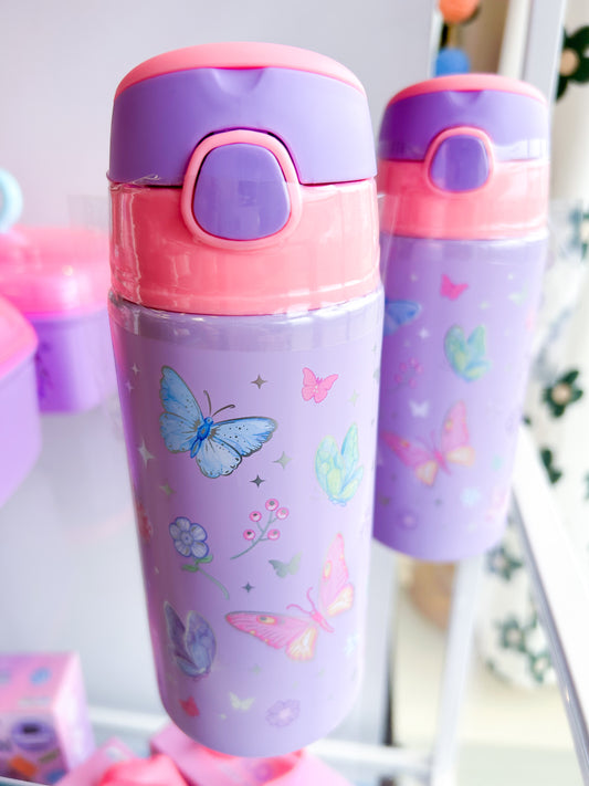Tie Dye Butterfly Pop Open Stainless Steel Water Bottle - Doodlebug's Children's Boutique