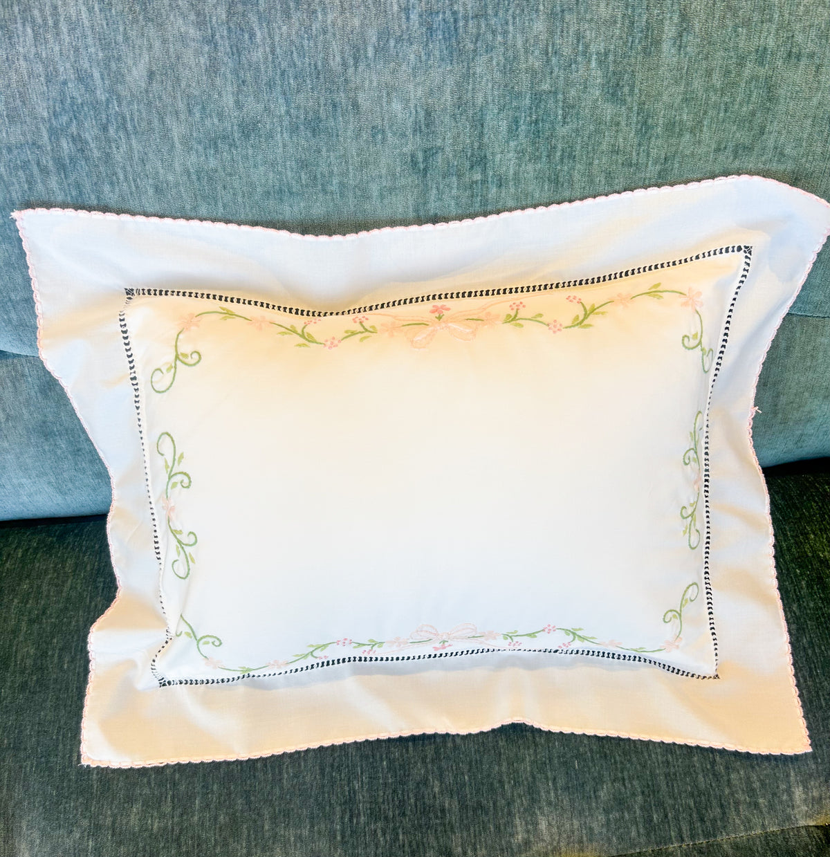 Pink Bow Spring Garden Pillow - Doodlebug's Children's Boutique