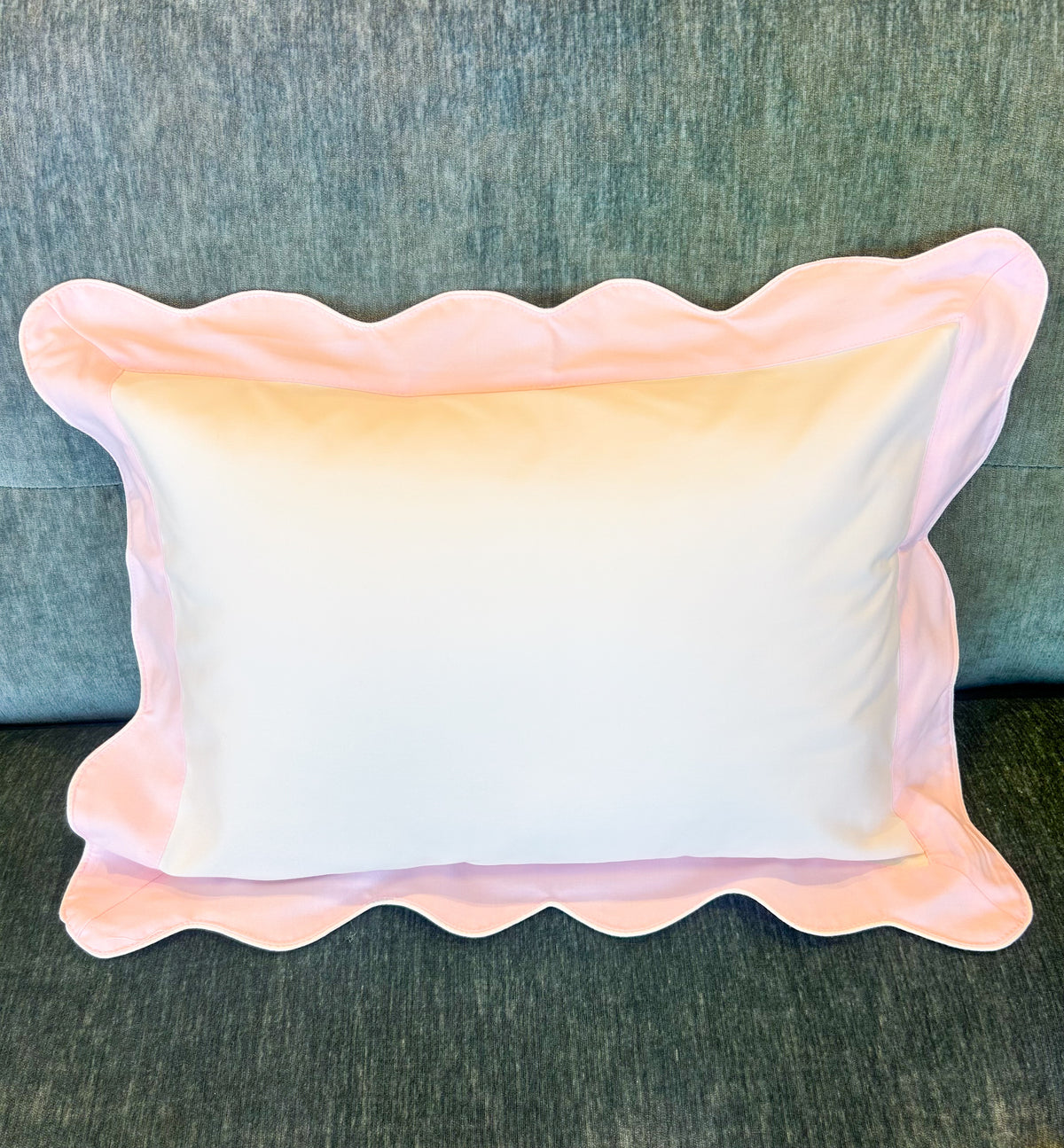 Pink Scalloped Pillow - Doodlebug's Children's Boutique