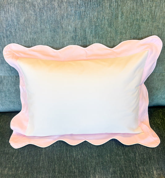 Pink Scalloped Pillow - Doodlebug's Children's Boutique