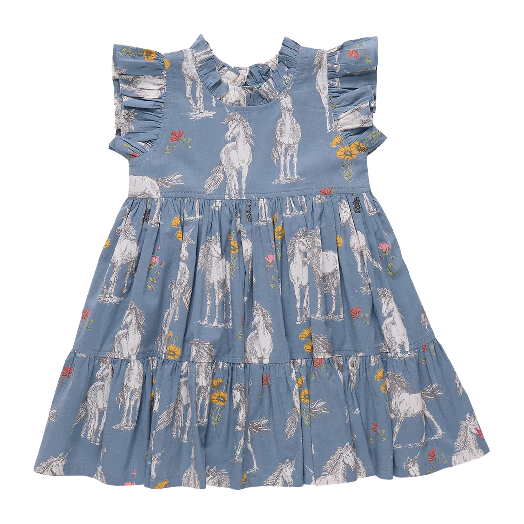 Jennifer Dress in Unicorn Field - Doodlebug's Children's Boutique