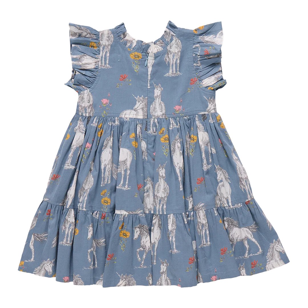 Jennifer Dress in Unicorn Field - Doodlebug's Children's Boutique