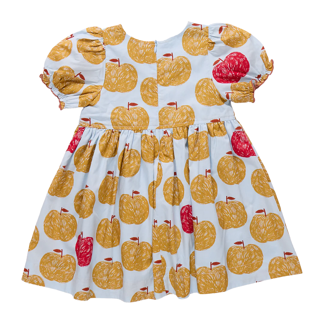 Hermoine Dress in Gold Apples - Doodlebug's Children's Boutique