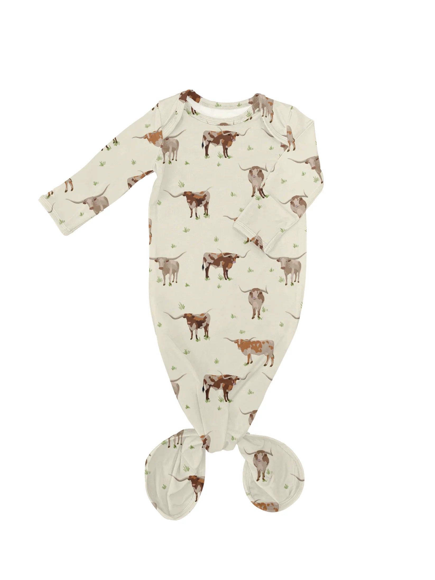 Longhorns Knotted Gown - Doodlebug's Children's Boutique