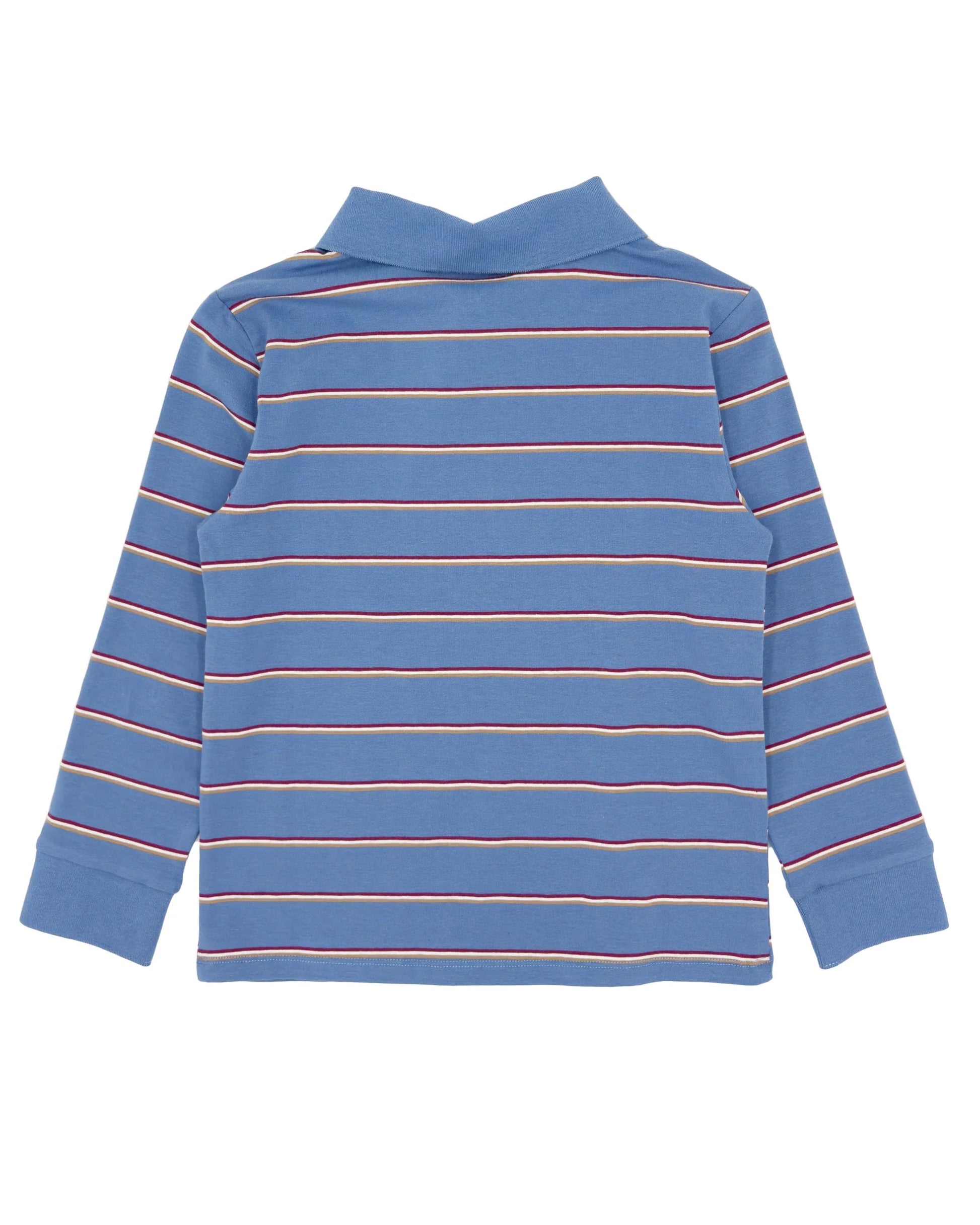 Nash Long Sleeve Polo in Slate Blue  - Doodlebug's Children's Boutique