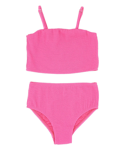 Bungalow Tankini in Hot Pink  - Doodlebug's Children's Boutique