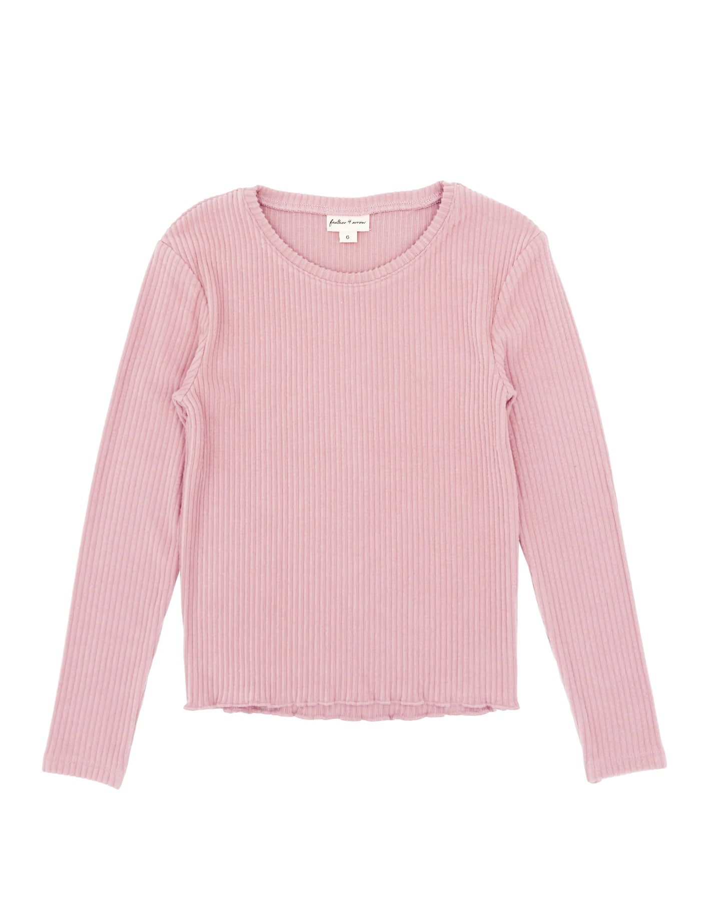 Blake Long Sleeve Rib Top in Desert Rose  - Doodlebug's Children's Boutique