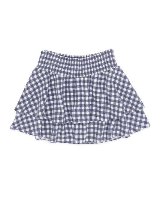 Crown Blue Alex Gingham Hacci Skirt - Doodlebug's Children's Boutique