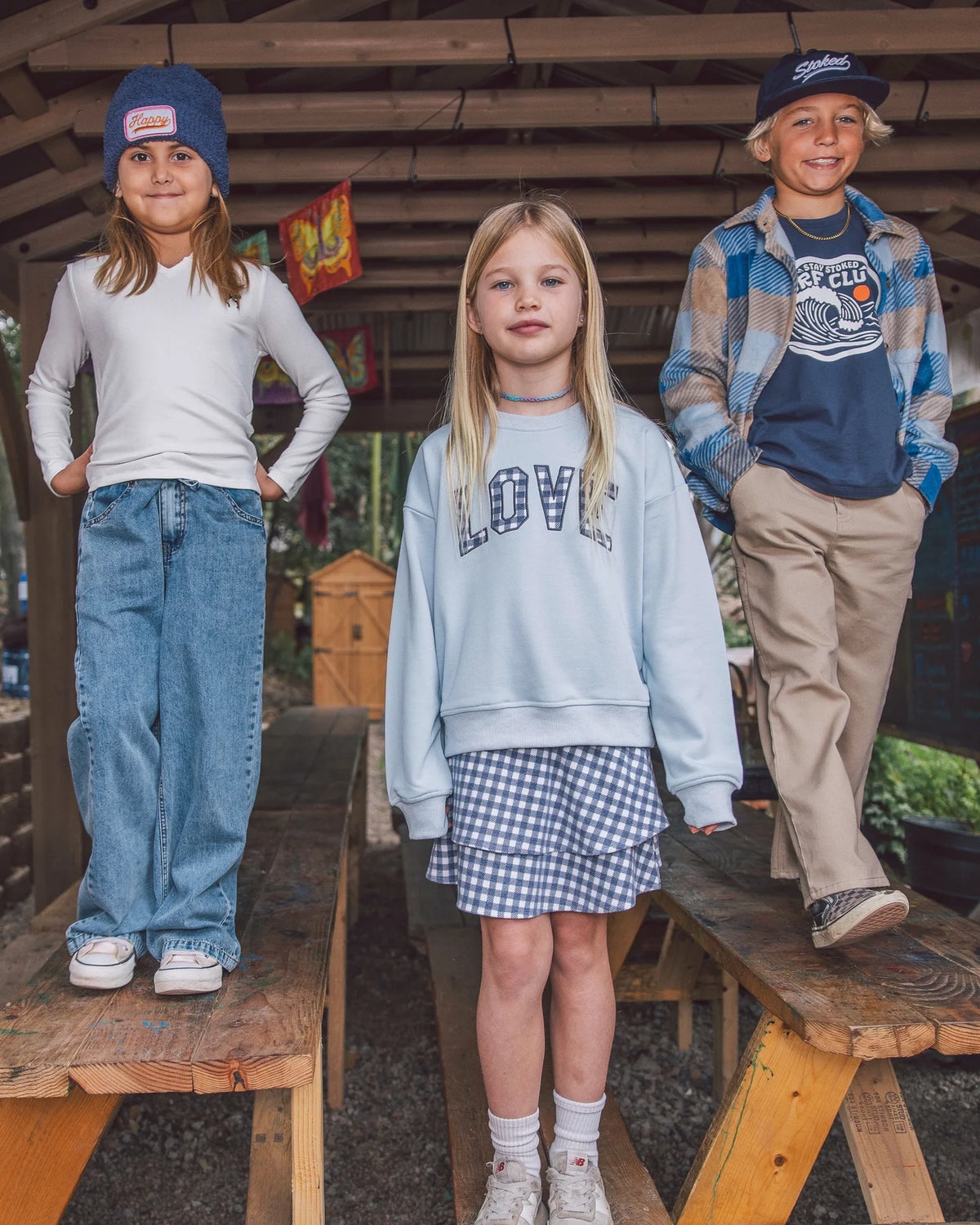 Crown Blue Alex Gingham Hacci Skirt