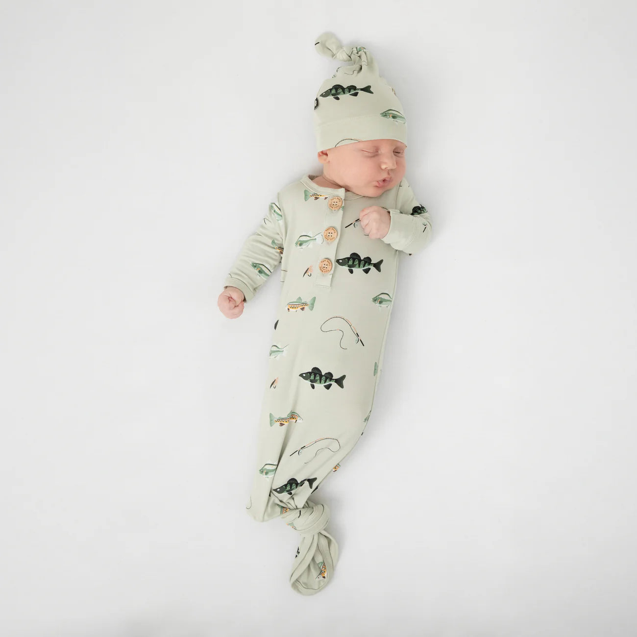 Knotted Gown with Hat Set in Fishing - Doodlebug's Children's Boutique