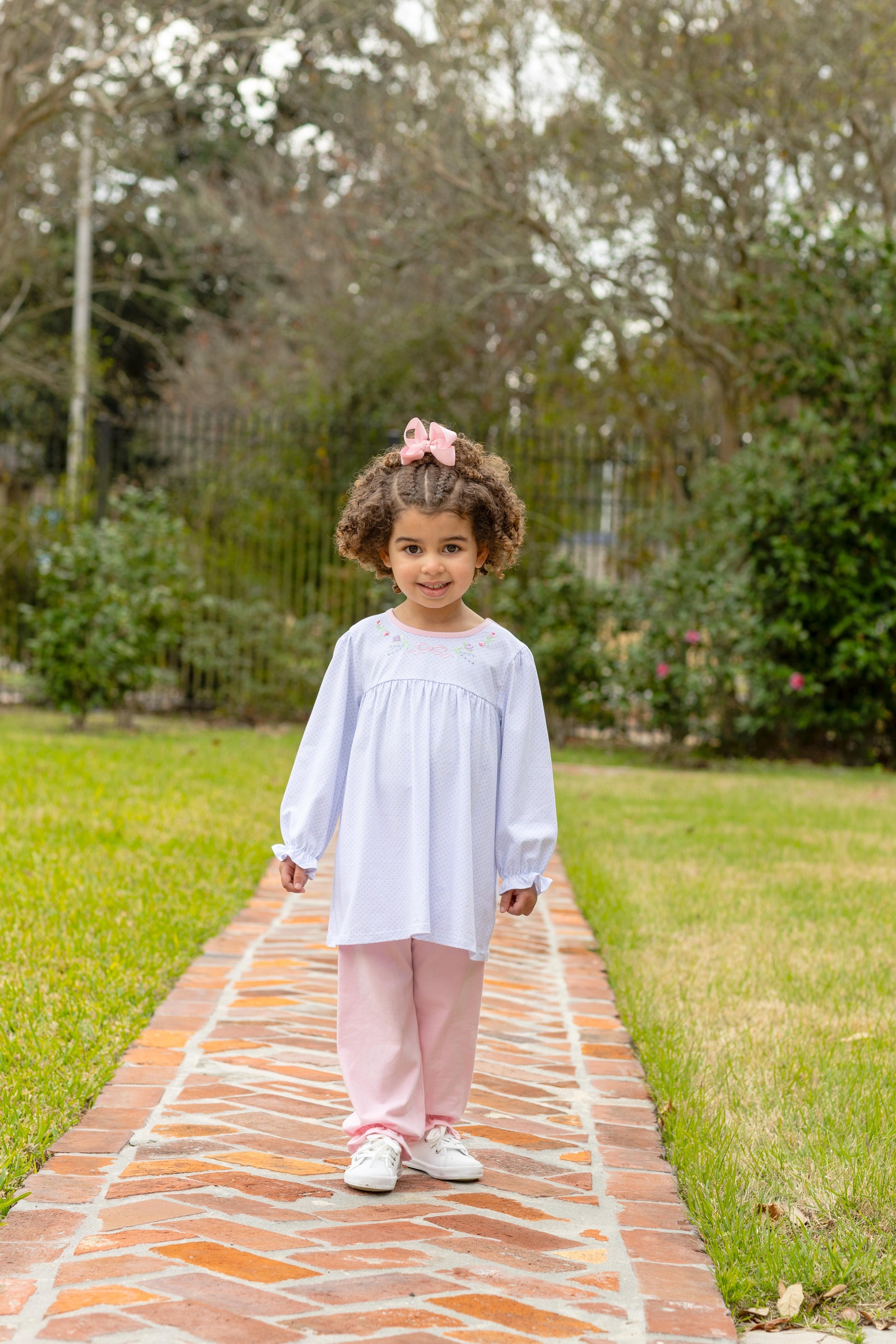 Floral Embroidery Pants Set - Doodlebug's Children's Boutique
