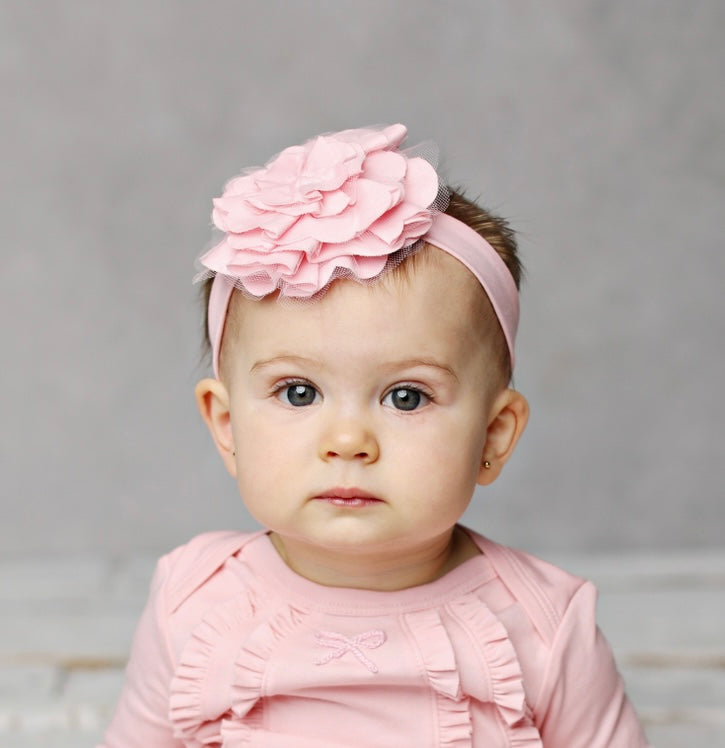 Lily Pad Headband in Rose Shadow  - Doodlebug's Children's Boutique