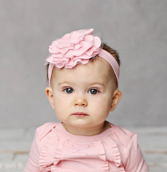 Lily Pad Headband in Rose Shadow  - Doodlebug's Children's Boutique