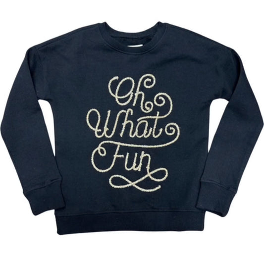 Oh What Fun Tinsel Sweatshirt  - Doodlebug's Children's Boutique